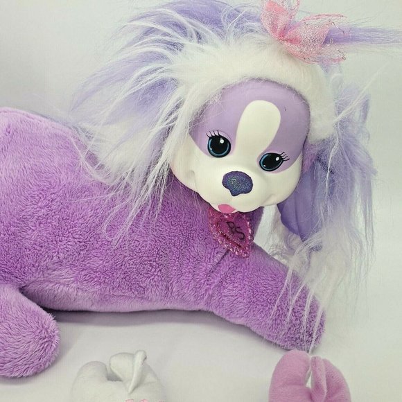 Puppy Surprise Purple Plush Dog 3 Babies (one Barks) Toy Clean Sanitized Mama - Picture 3 of 12
